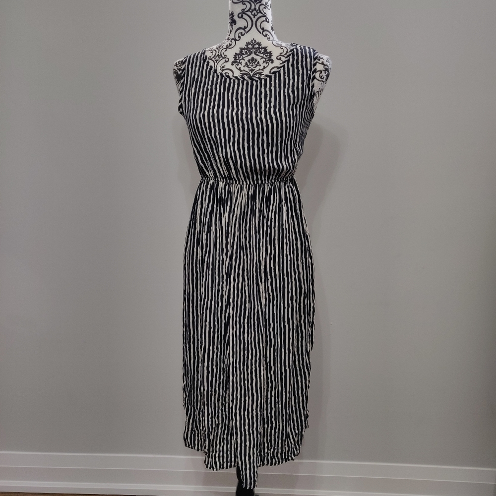 Zebra Print Long Sleeveless Summer Beach Dress
